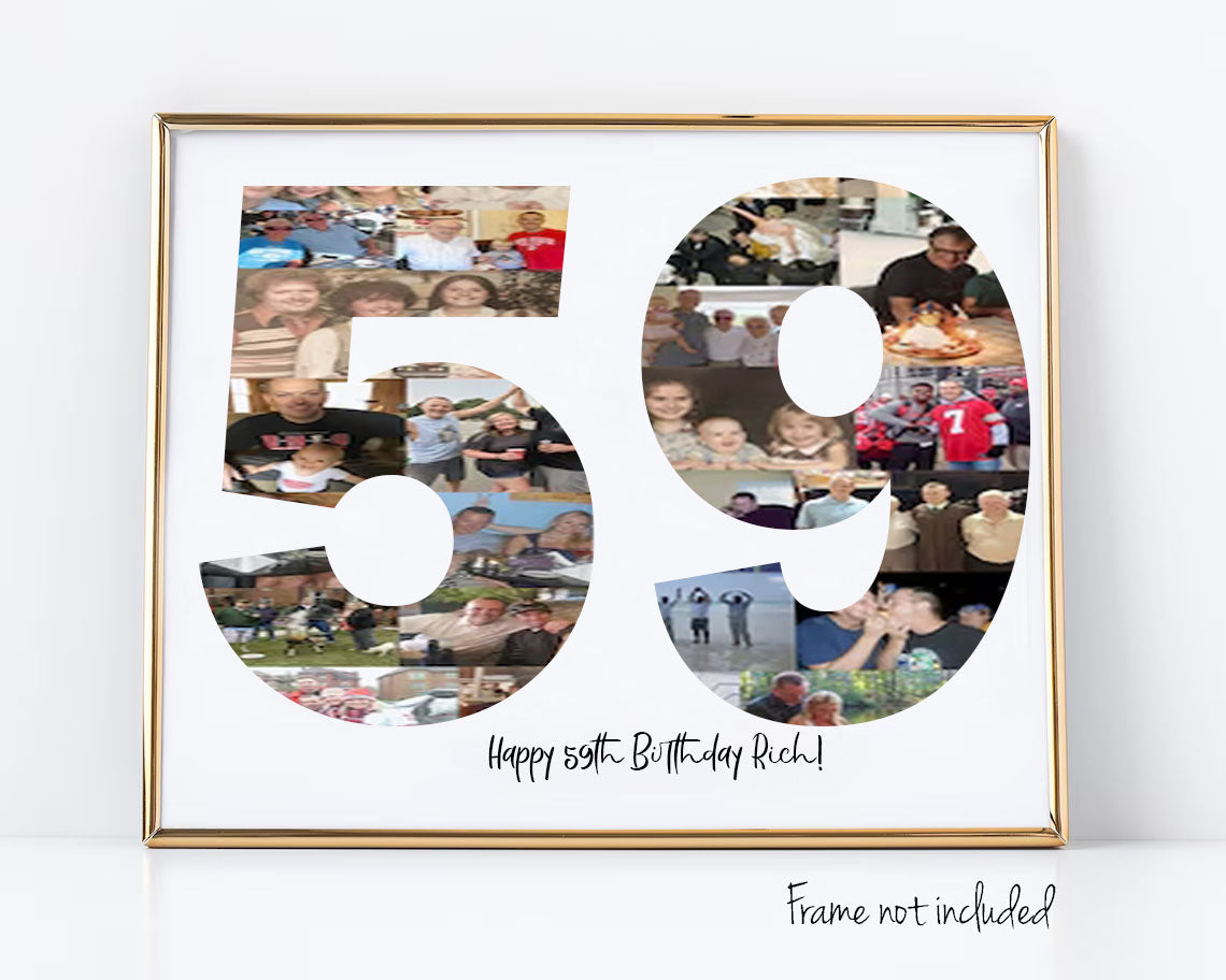 59th Birthday Photo Collage Custom Birthday Gift